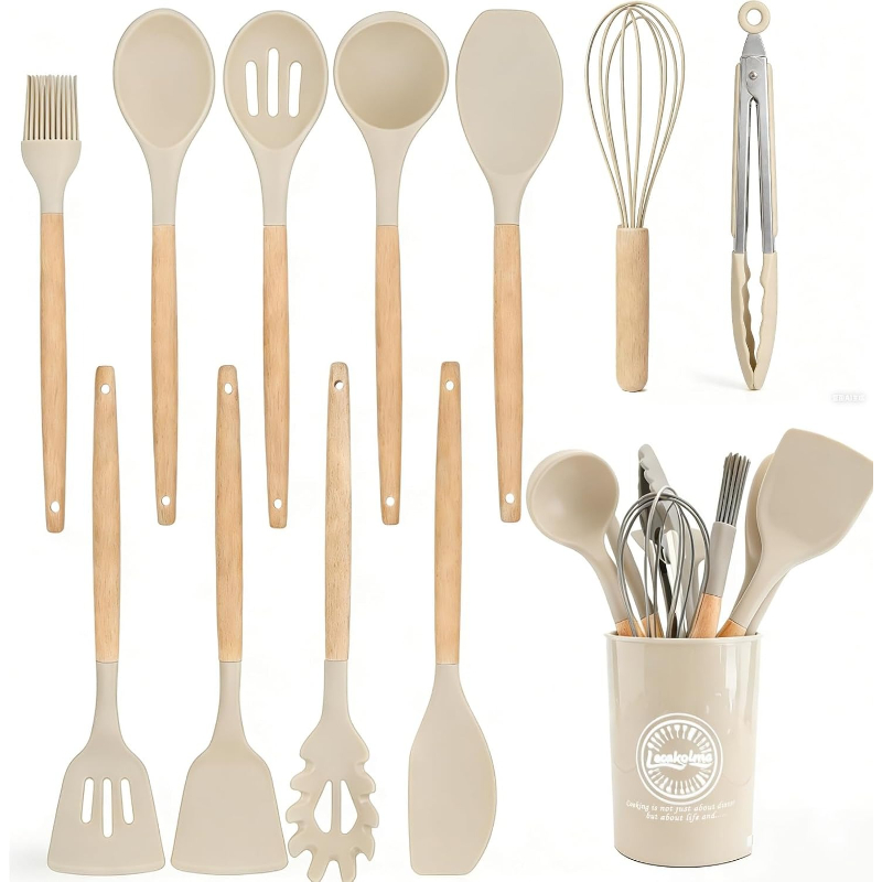 Home Cooking Utensil Set - Ensemble d'ustensiles de cuisine en silicone