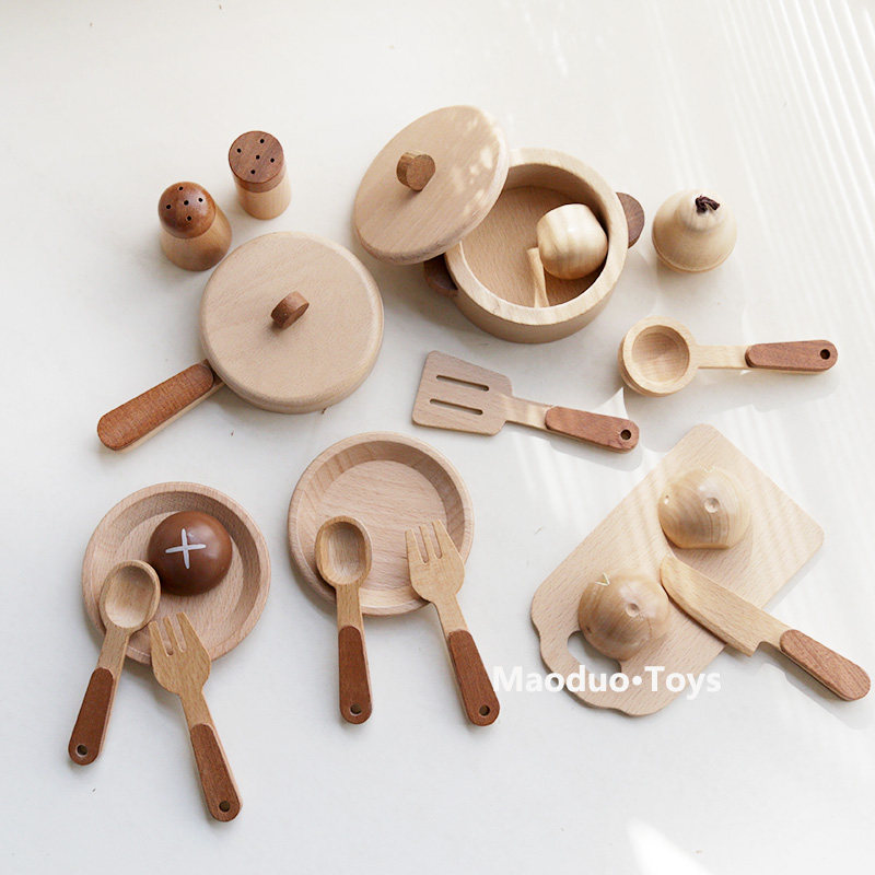 Home Cooking Utensil Set - Jeu de cuisine en bois de