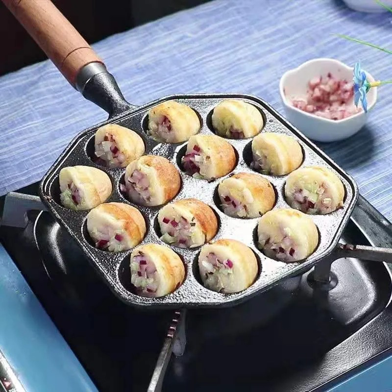 Poêle à gaz en fonte à inducti - Takoyaki Pan Cast avis et prix