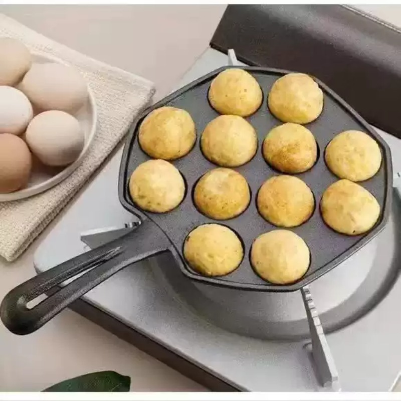 Poêle à œufs en fonte antiadhé - Takoyaki Pan Cast avis et prix