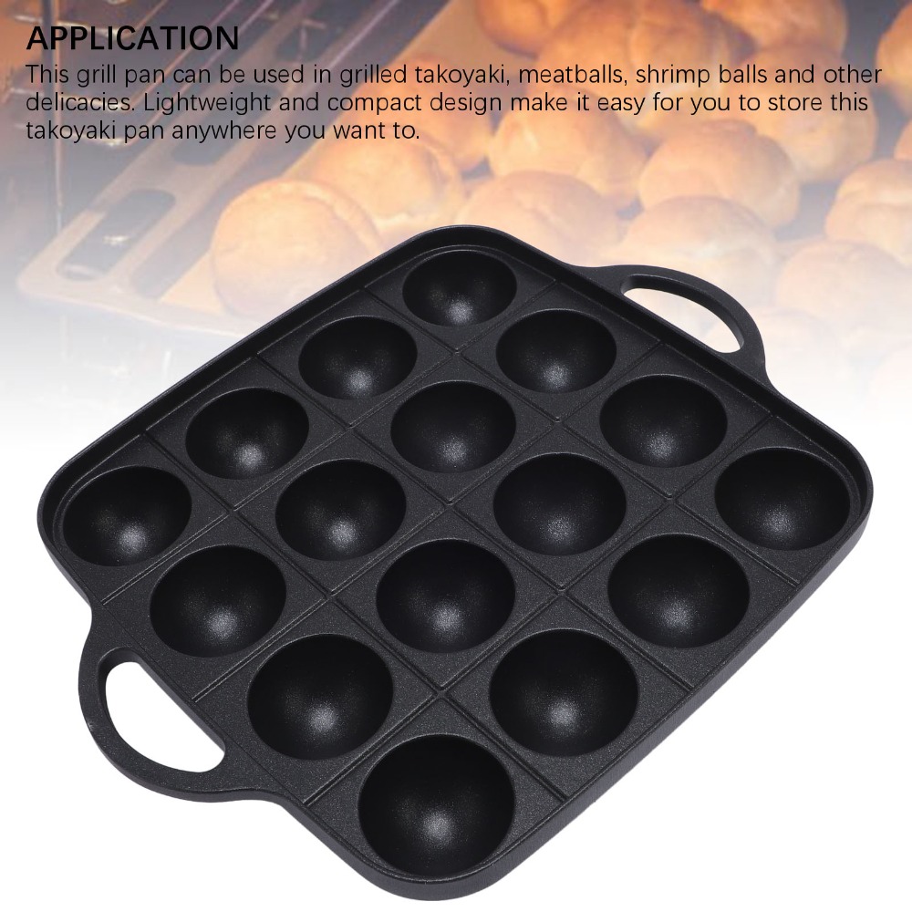 Poêle à takoyaki noire polyval - Takoyaki Pan Cast avis et prix